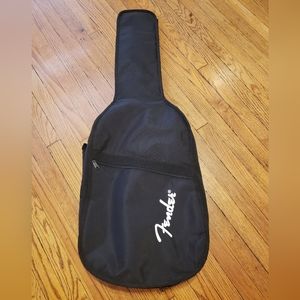Fender Soft Guitar Black Case with Adjustable Strap and Handle Strap.